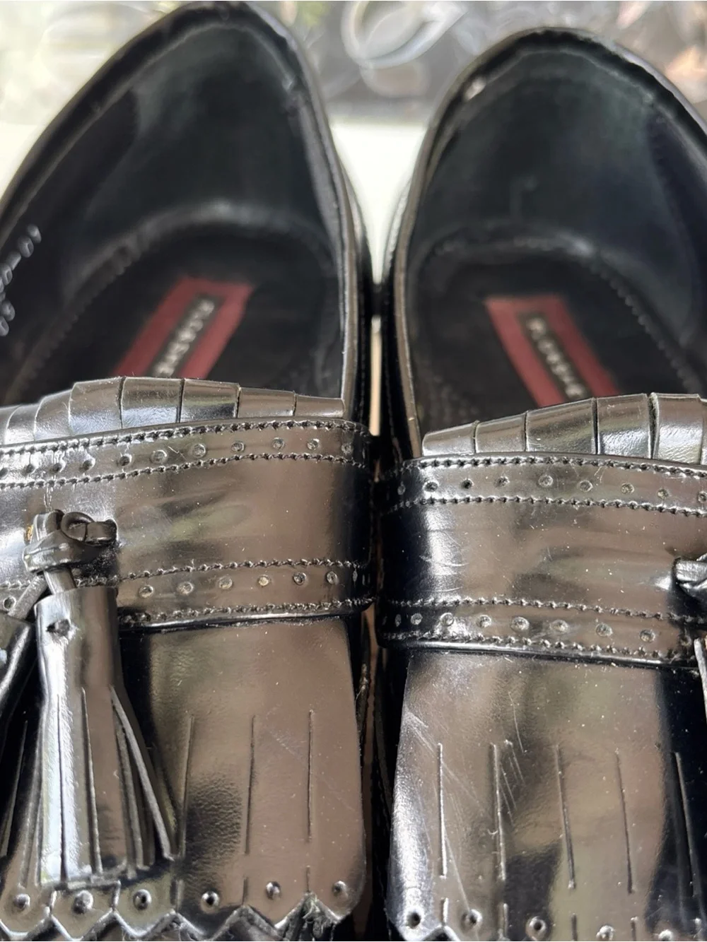 Florsheim Black Leather Tassel Kiltie Loafers Sz 10 Men’s Business shoes